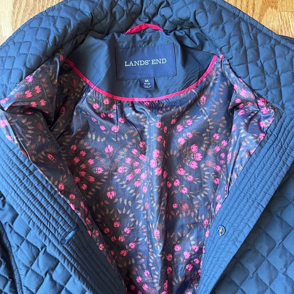 Land’s End Navy Quilted Riding Jacket - Picture 2 of 6